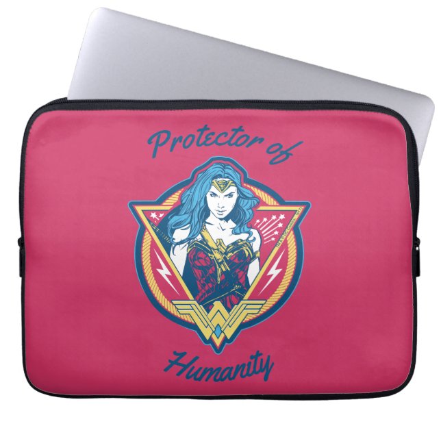 Wonder Woman Tri-Color Graphic-Sjabloon Laptop Sleeve (Voorkant)