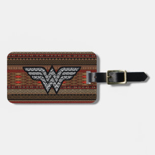 Wonder Woman Tribal Patroon Bagagelabel