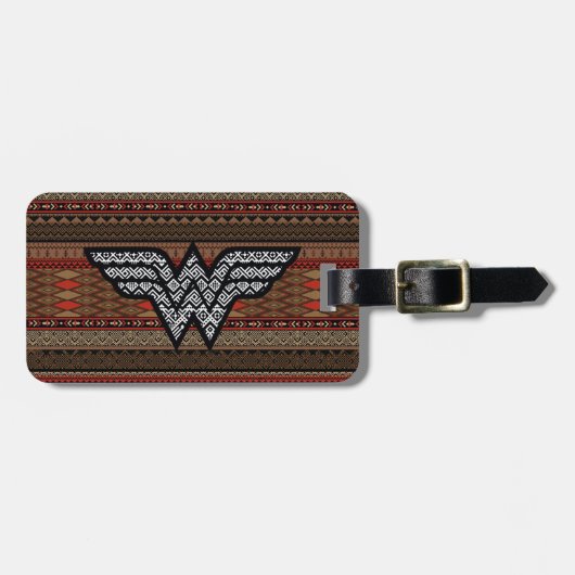 Wonder Woman Tribal Pattern Bagagelabel (Voorkant horizontaal)