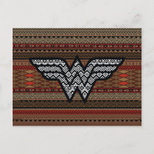 Wonder Woman Tribal Pattern Briefkaart
