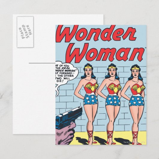 Wonder Woman Triple Identity Briefkaart (Voorkant / Achterkant)
