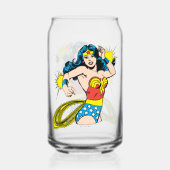 Wonder Woman Twist met glanzende boeien Blikvorm Glas (Achterkant)