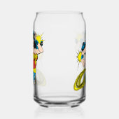 Wonder Woman Twist met glanzende boeien Blikvorm Glas (Links)