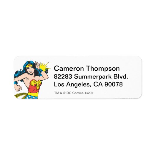 Wonder Woman Twist met glanzende boeien Etiket (Voorkant)