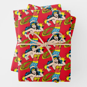 Wonder Woman Twist met glanzende boeien Inpakpapier Vel