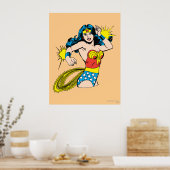Wonder Woman Twist met glanzende boeien Poster (Keuken)