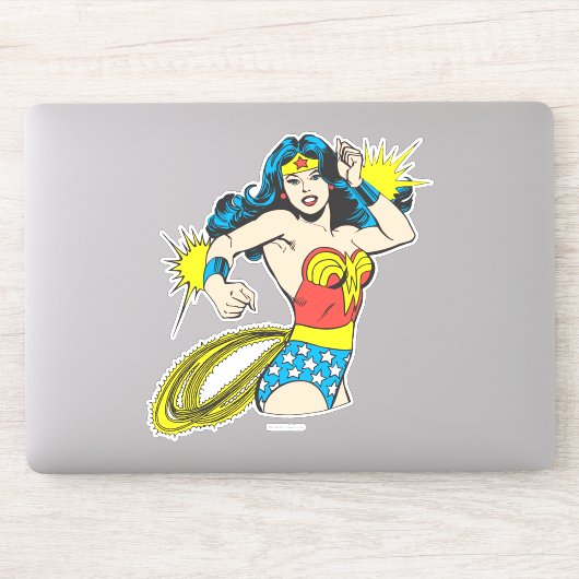 Wonder Woman Twist met glanzende boeien Sticker (Computer)