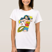 Wonder Woman Twist met glanzende boeien T-shirt (Voorkant)