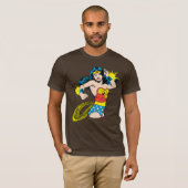 Wonder Woman Twist met glanzende boeien T-shirt (Voorkant volledig)