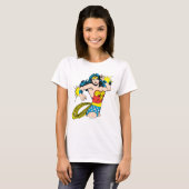 Wonder Woman Twist met glanzende boeien T-shirt (Voorkant volledig)