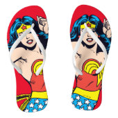 Wonder Woman Twist met glanzende boeien Teenslippers (Voetbed)