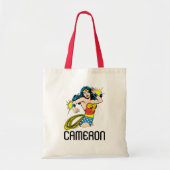 Wonder Woman Twist met glanzende boeien Tote Bag (Voorkant)