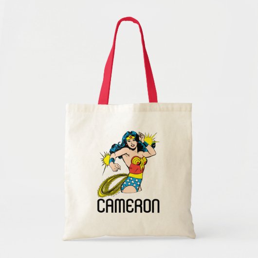 Wonder Woman Twist met glanzende boeien Tote Bag (Voorkant)