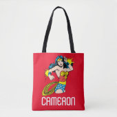 Wonder Woman Twist met glanzende boeien Tote Bag (Voorkant)