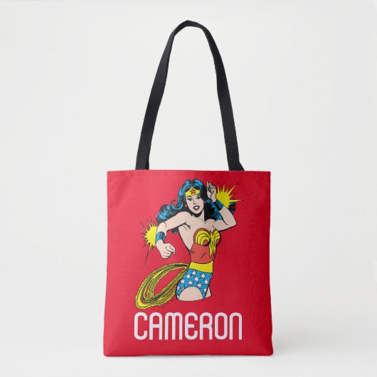 Wonder Woman Twist met glanzende boeien Tote Bag (Voorkant)