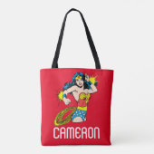 Wonder Woman Twist met glanzende boeien Tote Bag (Achterkant)