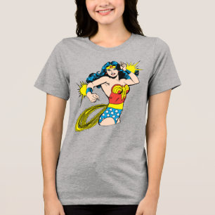 Wonder Woman Twist met glanzende boeien Tri-Blend Shirt