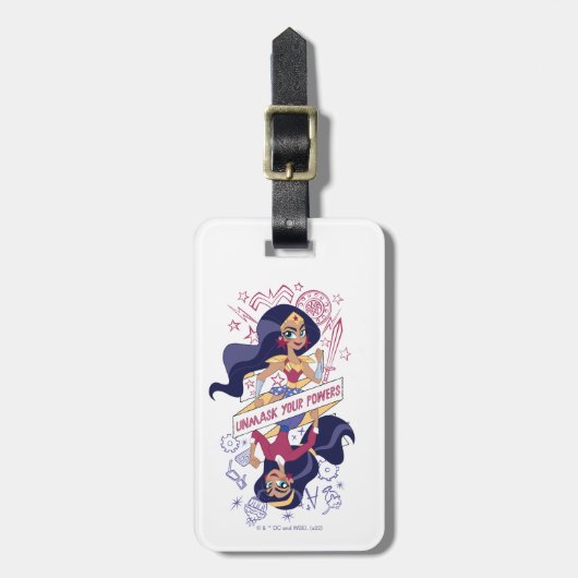 Wonder Woman Unmask Your Powers Bagagelabel (Voorkant verticaal)