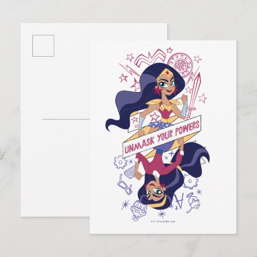 Wonder Woman Unmask Your Powers Briefkaart (Voorkant / Achterkant)