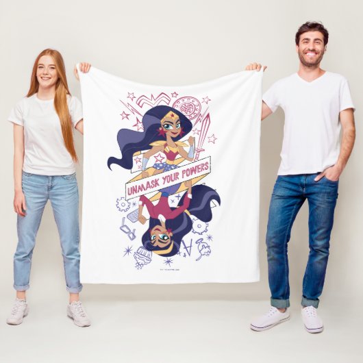 Wonder Woman Unmask Your Powers Fleece Deken (In situ)