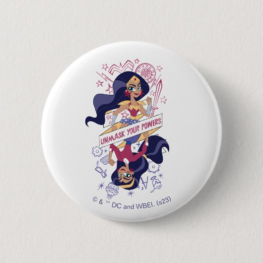 Wonder Woman Unmask Your Powers Ronde Button 5,7 Cm (Voorkant)