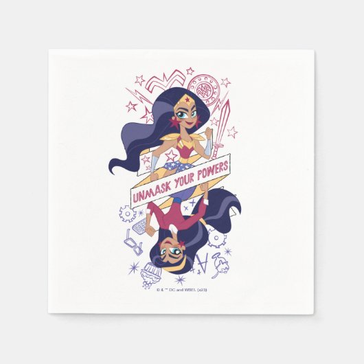 Wonder Woman Unmask Your Powers Servet (Voorkant)