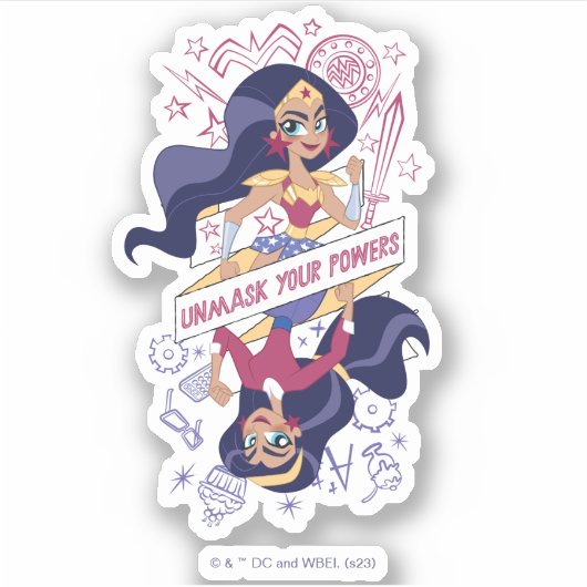 Wonder Woman Unmask Your Powers Sticker (Voorkant)