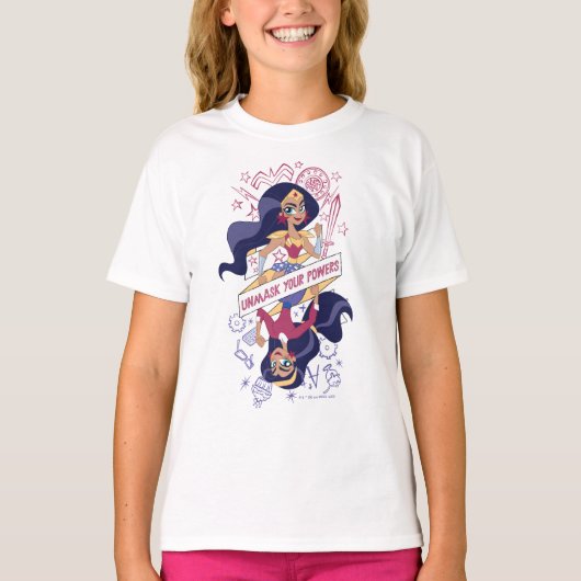 Wonder Woman Unmask Your Powers T-shirt (Voorkant)
