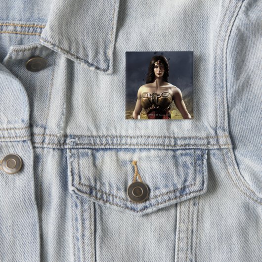 Wonder Woman Vierkante Button 5,1 Cm (In situ)