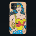 Wonder Woman | Vintage Pose with Lasso iPhone 11 Hoesje<br><div class="desc">Wonder Woman Portrait</div>