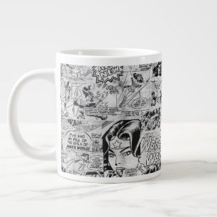Wonder Woman Vintage Stripboek Patroon Grote Koffiekop