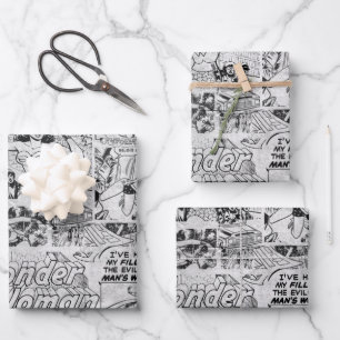 Wonder Woman Vintage Stripboek Patroon Inpakpapier Vel