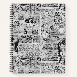 Wonder Woman Vintage Stripboek Patroon Notitieboek