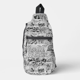 Wonder Woman Vintage Stripboek Patroon Sling Bag