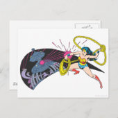 Wonder Woman vs Robot Briefkaart (Voorkant / Achterkant)