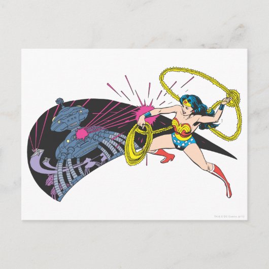 Wonder Woman vs Robot Briefkaart (Voorkant)