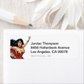 Wonder Woman Wearing Cape Etiket (Insitu)