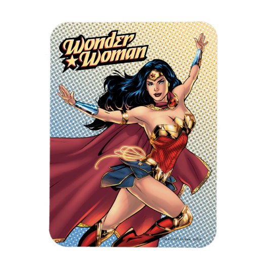 Wonder Woman Wearing Cape Magneet (Verticaal)