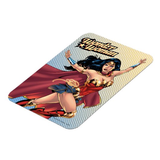 Wonder Woman Wearing Cape Magneet (Linkerzijde)