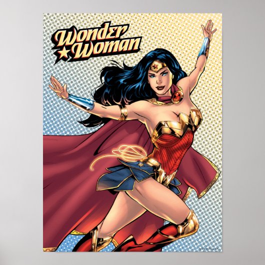 Wonder Woman Wearing Cape Poster (Voorkant)