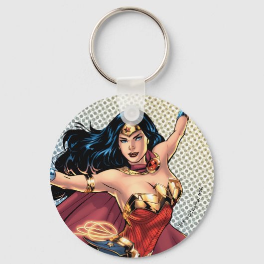 Wonder Woman Wearing Cape Sleutelhanger (Voorkant)