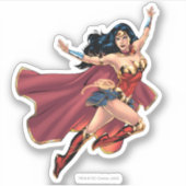 Wonder Woman Wearing Cape Sticker (Voorkant)