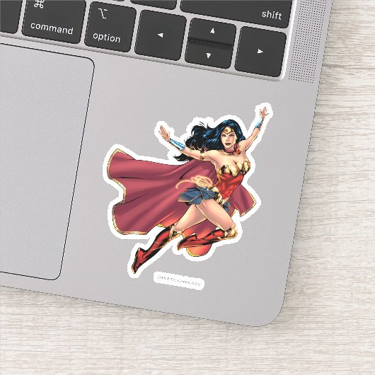Wonder Woman Wearing Cape Sticker (Detail)