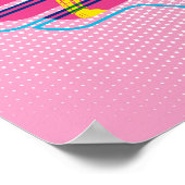 Wonder Woman Yellow-Pink Comic Art Logo Poster (Hoek)