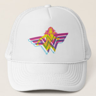 Wonder Woman Yellow-Pink Comic Art Logo Trucker Pet
