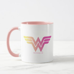 Wonder Woman Yellow-Pink Halftone Gradiënt Logo Mok