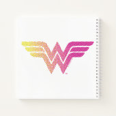 Wonder Woman Yellow-Pink Halftone Gradiënt Logo Notitieboek (Achterkant)