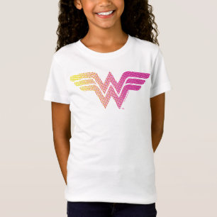 Wonder Woman Yellow-Pink Halftone Gradiënt Logo T-shirt