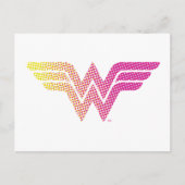 Wonder Woman Yellow-Pink Halftone Gradiënt Logo Uitnodiging Briefkaart (Voorkant)