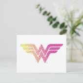 Wonder Woman Yellow-Pink Halftone Gradiënt Logo Uitnodiging Briefkaart (Staand voorkant)